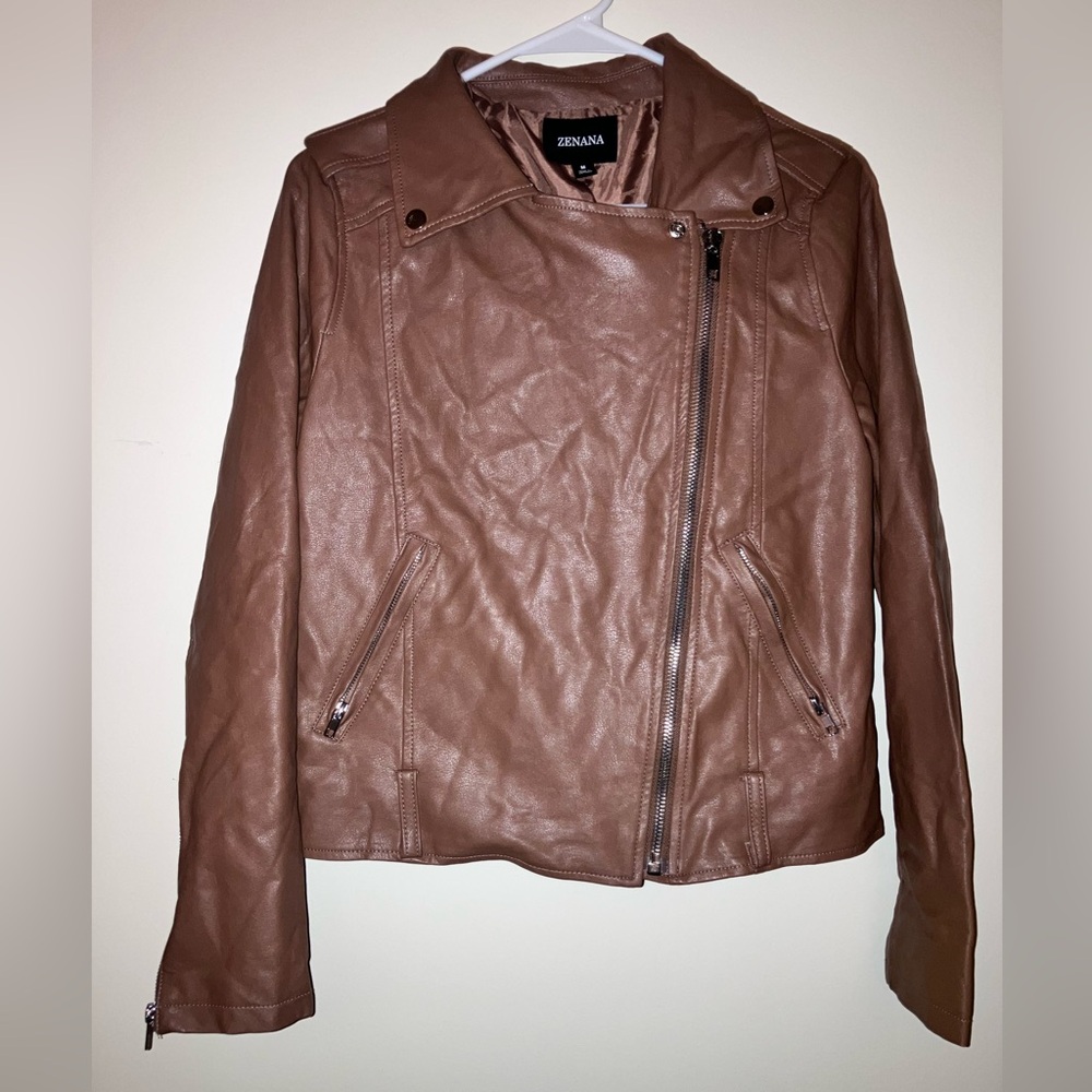 Zenana Faux Leather Jacket